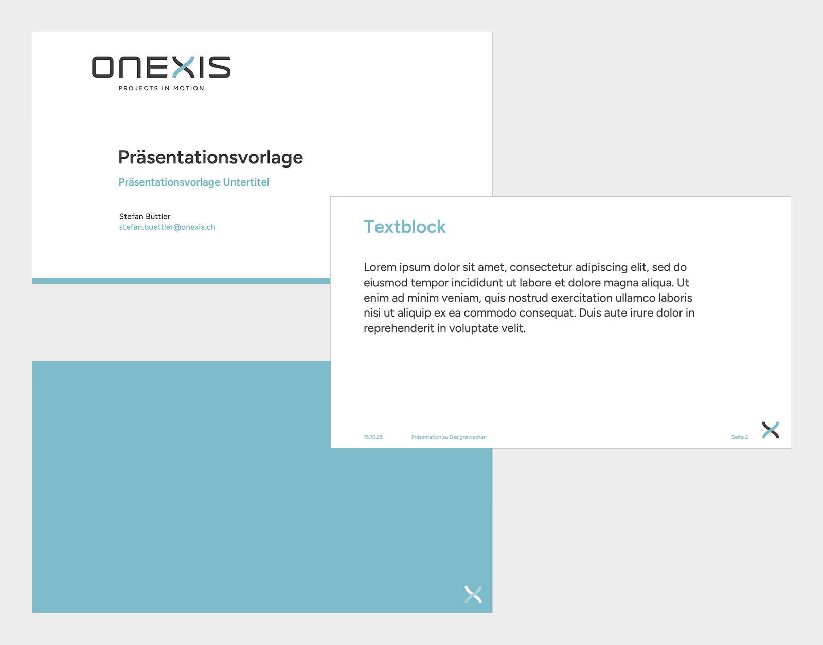 Onexis Präsentationsvorlage