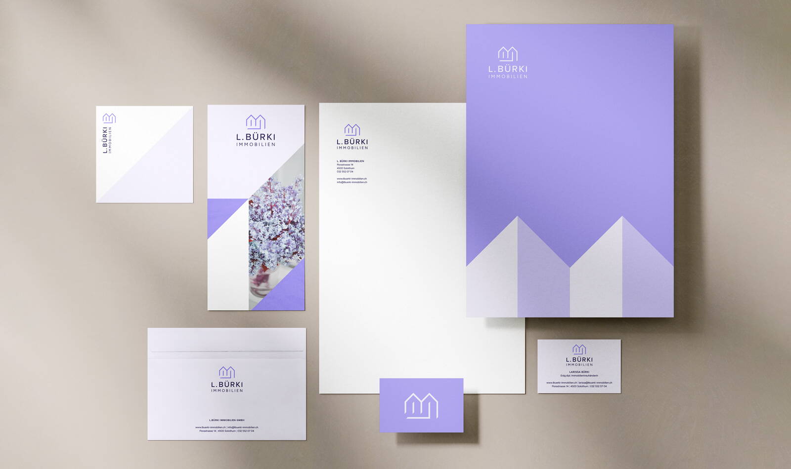 lbuerki_briefschaftenmood.jpg L.Bürki Immobilien Briefschaften Mockup